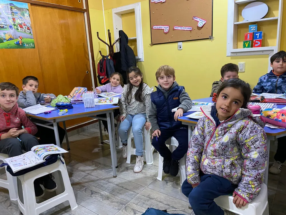 Dinámica de clase de inglés para niños
